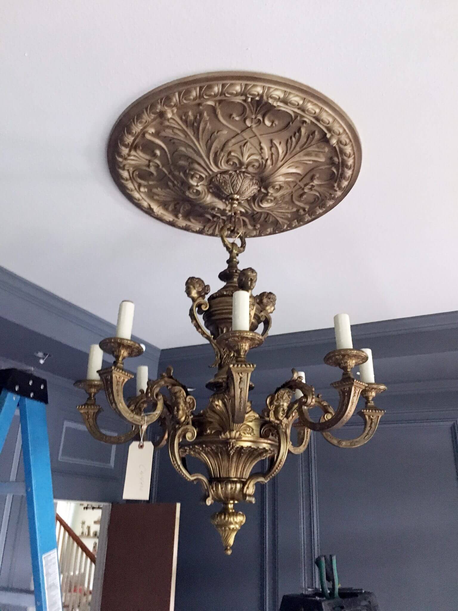 Custom Painted Chandelier Medallion Panhandle Craftsman