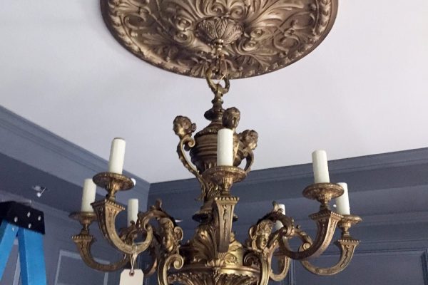 Custom Painted Chandelier Medallion