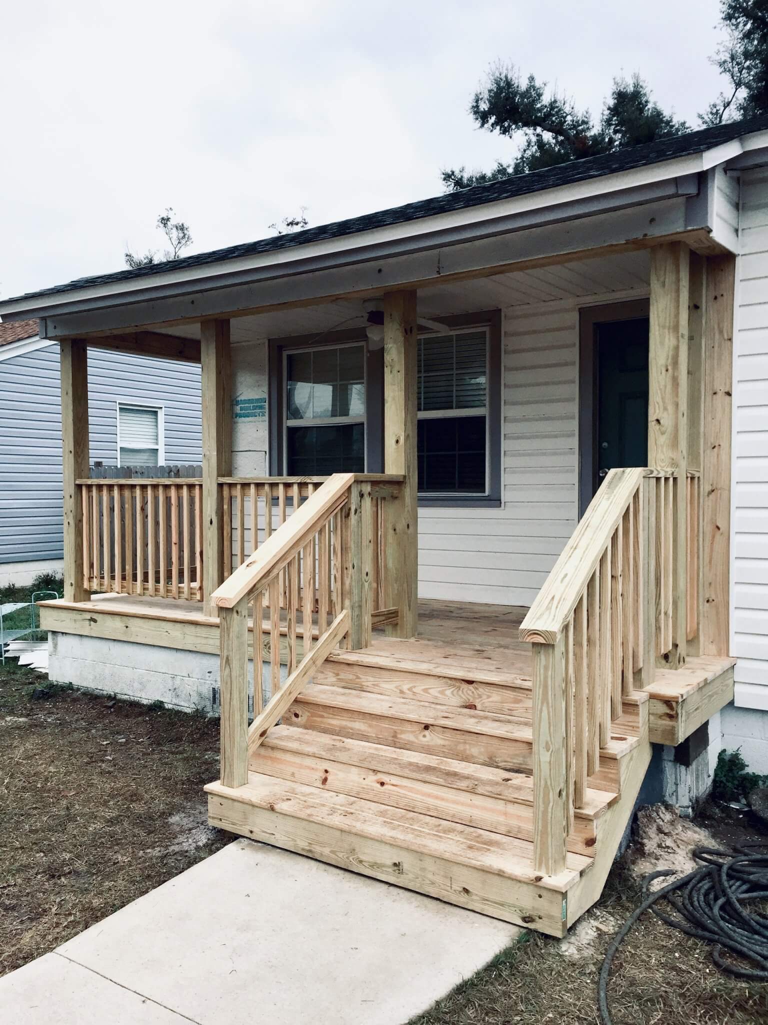 Covered Front Porch Renovation Panhandle Craftsman